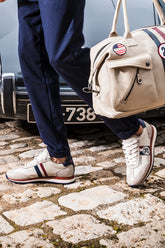 Steve McQueen Cool Ecru Leather Sneakers for Men